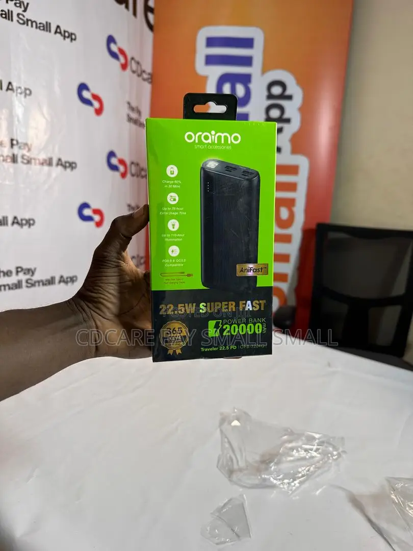 Pay Small Small Oraimo Traveler22.5 Power Bank On Cdcare.App