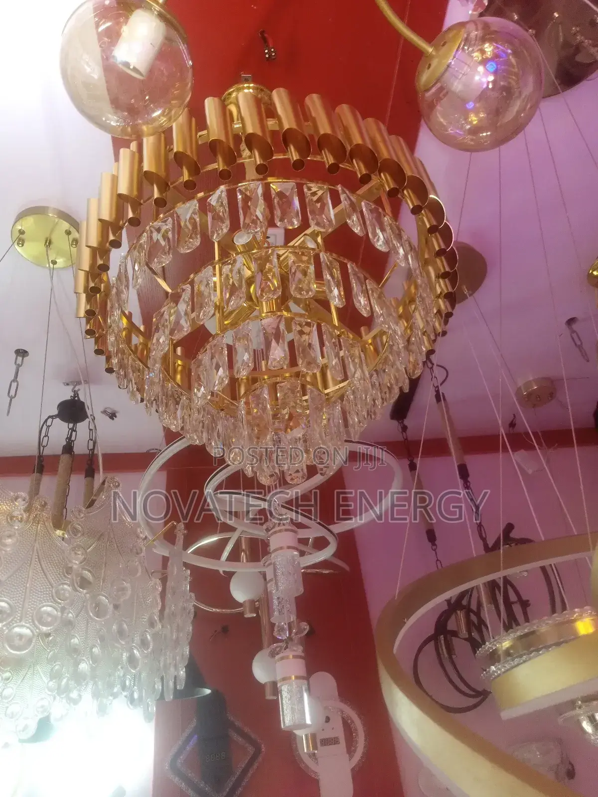 Gold Crystal Chandelier Light