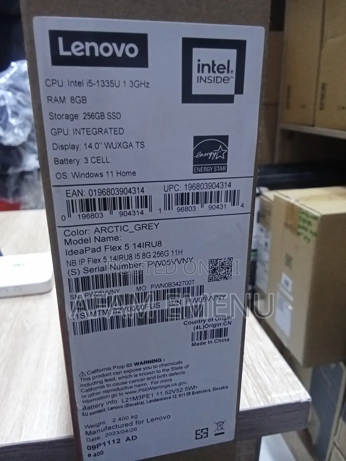 New Laptop Lenovo IdeaPad Flex 14 8GB Intel Core I5 SSD 256GB