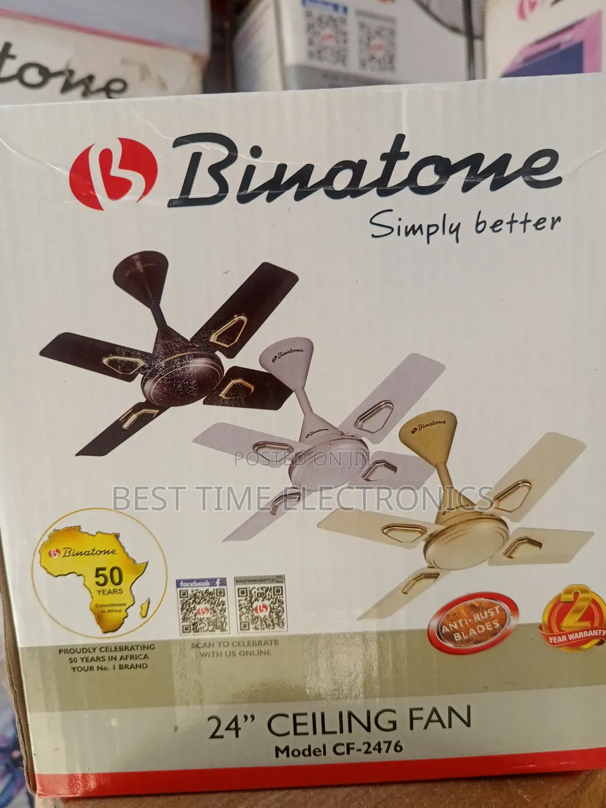 Original 24" Binatone Electrical Ceiling Fan