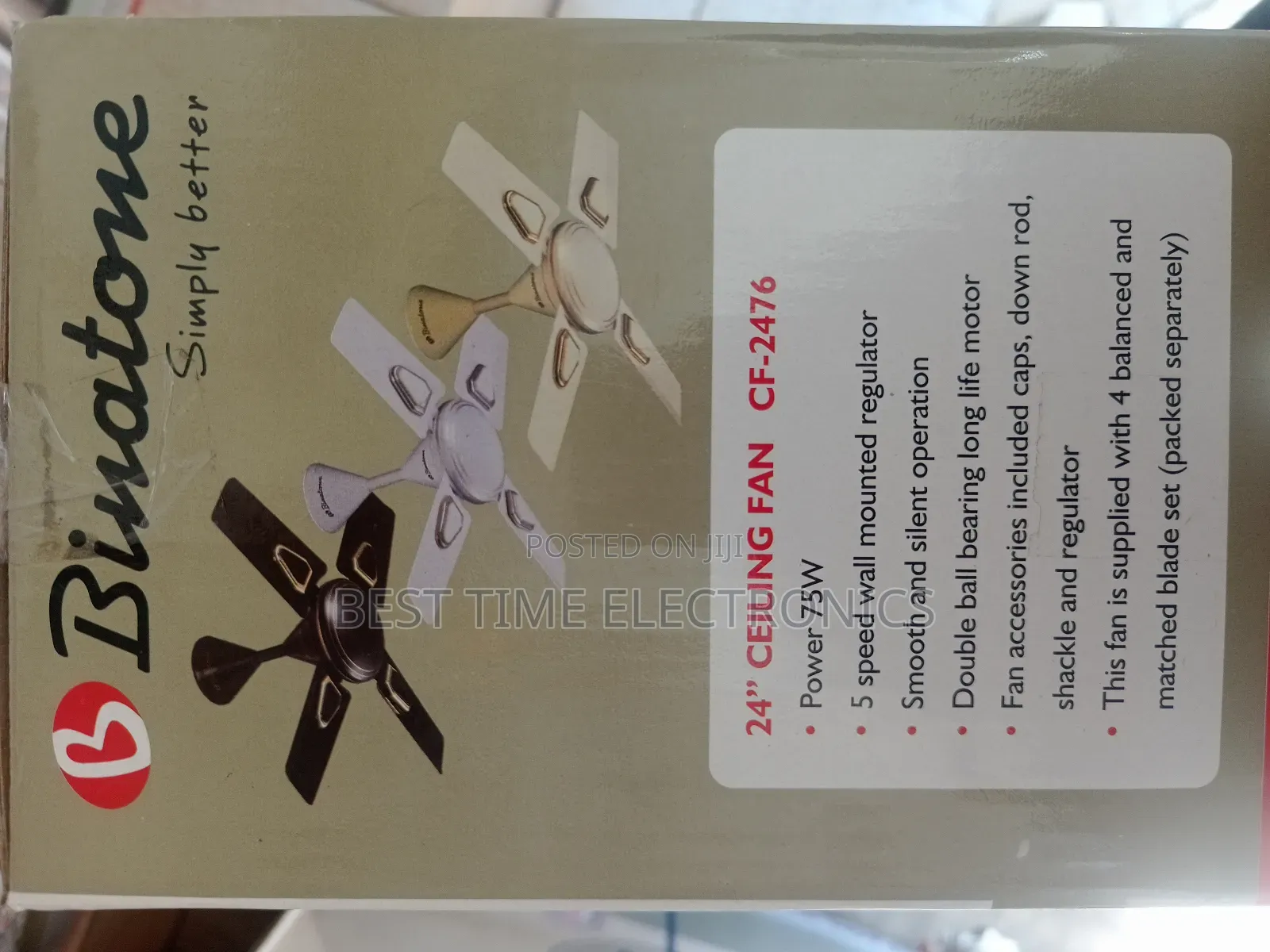 Original 24" Binatone Electrical Ceiling Fan