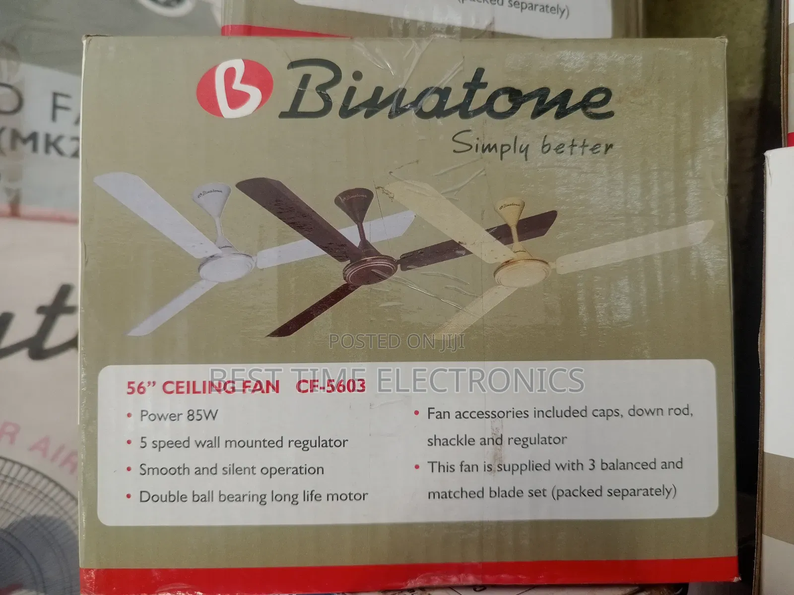 Original 56" Binatone Electrical Ceiling Fan