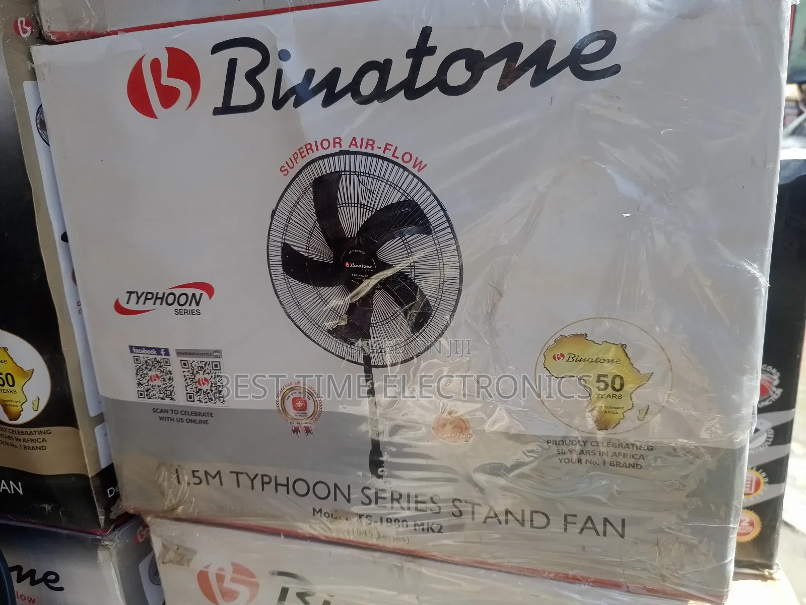 18" Binatone Typhoon Series Stand Fan Ts-1880