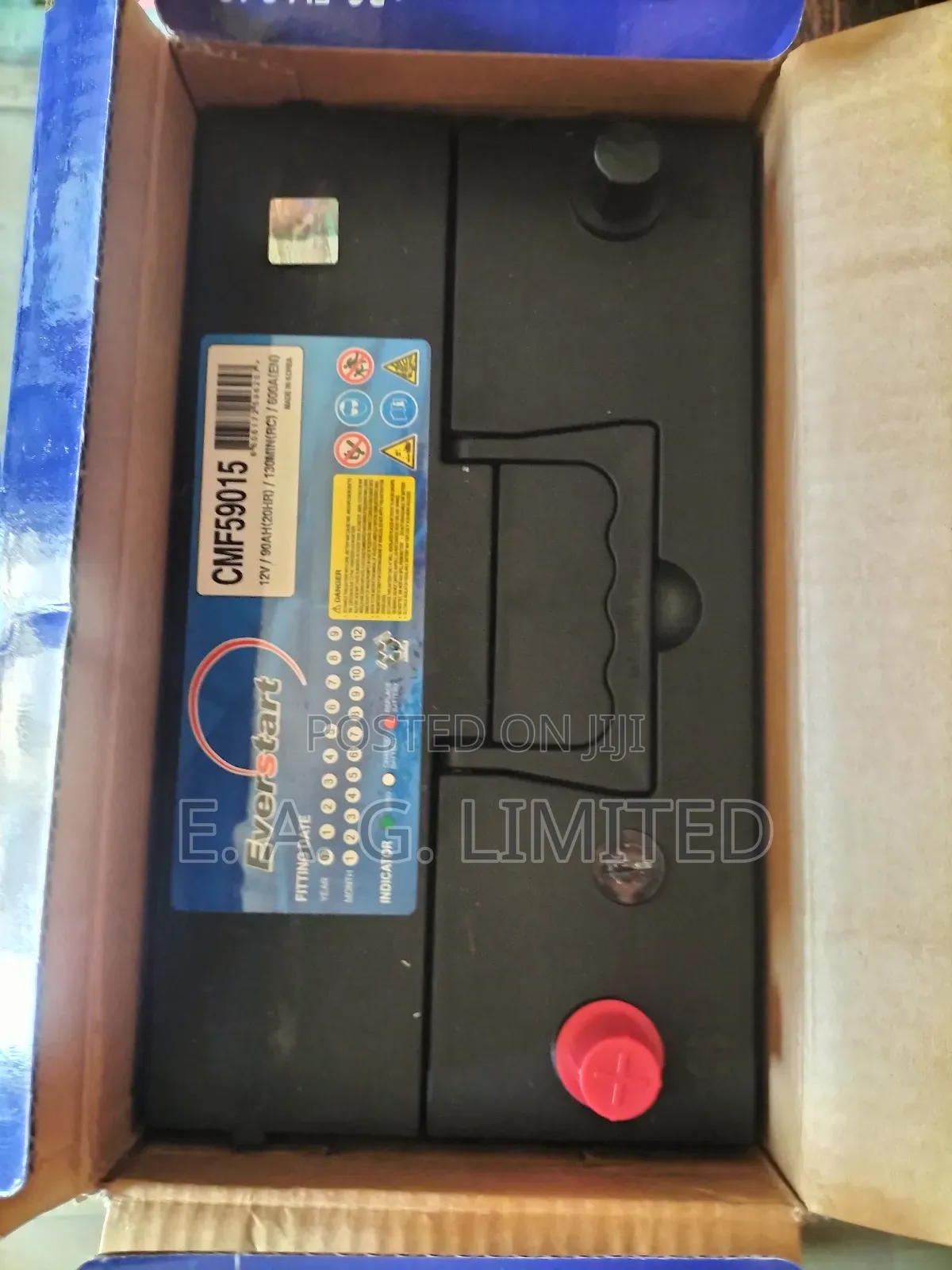 Everstart Cmf59015 Sealed 90ah Mf Battery, Made in Korea.