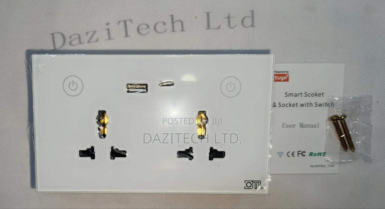 Tuya Smart Double Socket White