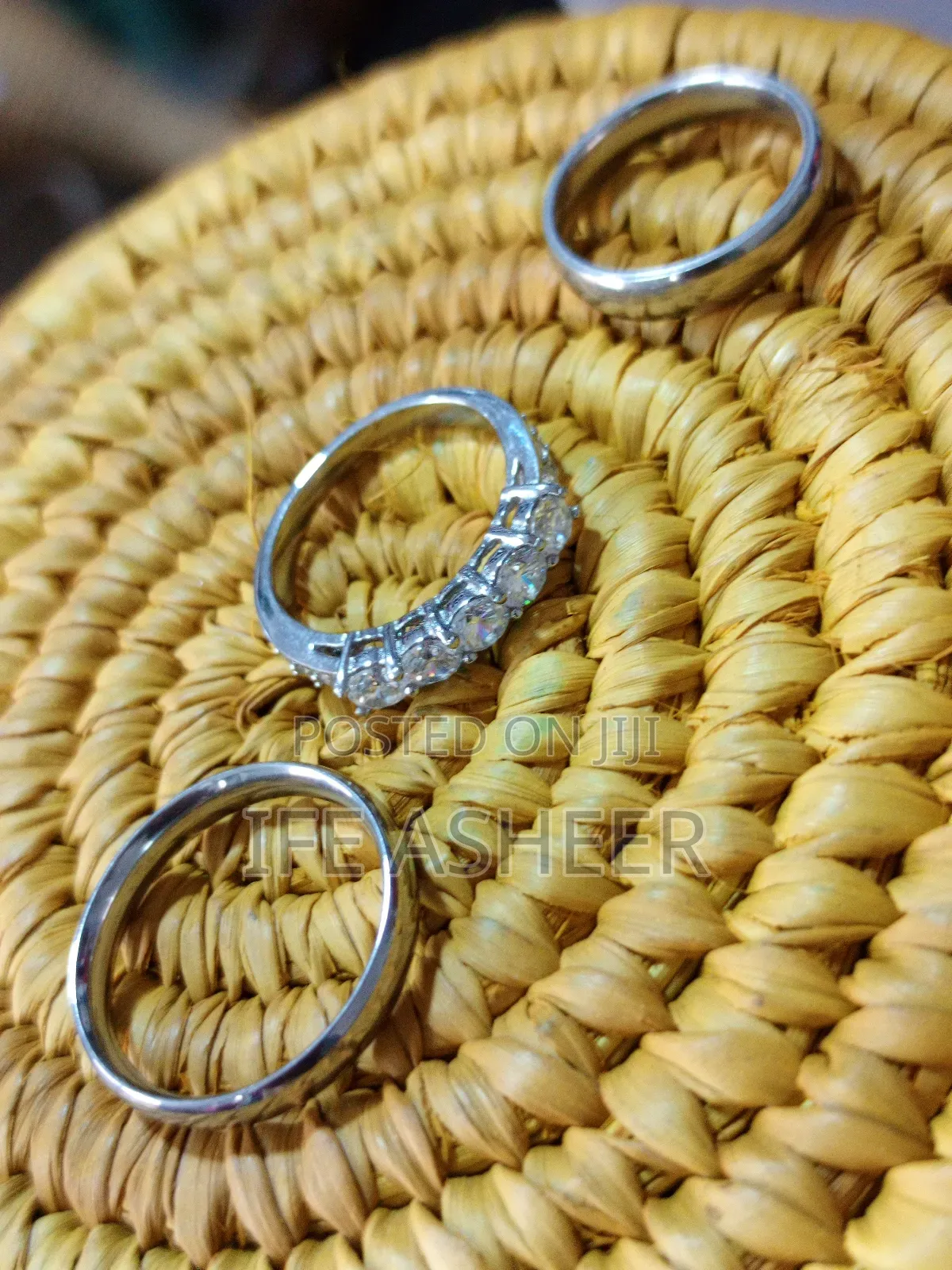 Us Sterling Silver Complete Set Of Wedding Ring - Silver