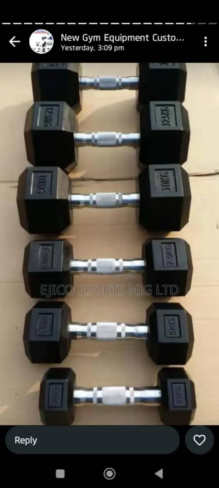 Brand New Hexagonal Dumbbell 3200 Per 1 Kg
