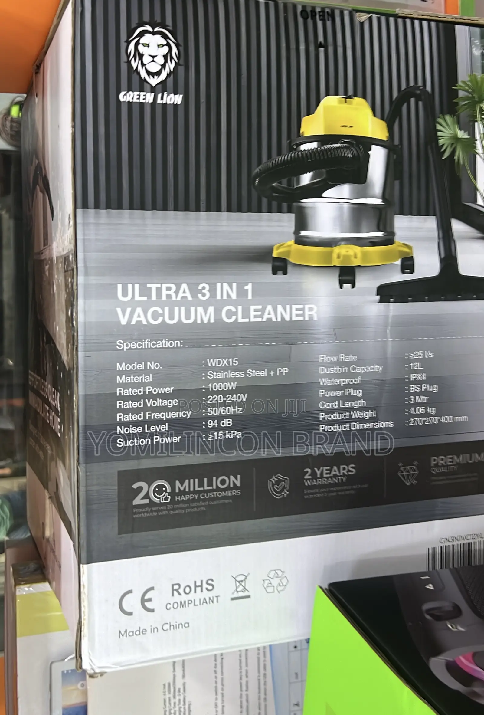 Green Lion Ultra 3 in 1 Vacuum Cleaner 12l - Yellow