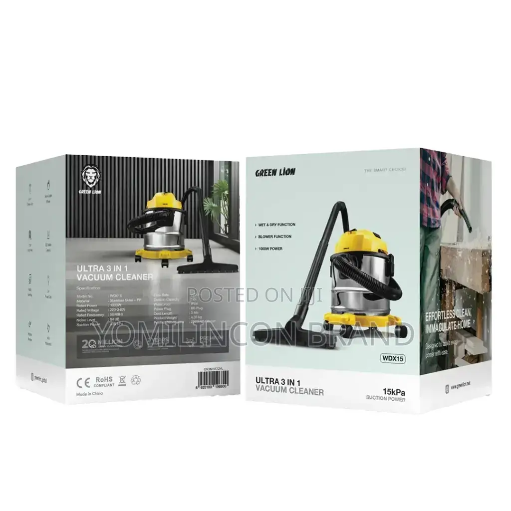 Green Lion Ultra 3 in 1 Vacuum Cleaner 12l - Yellow