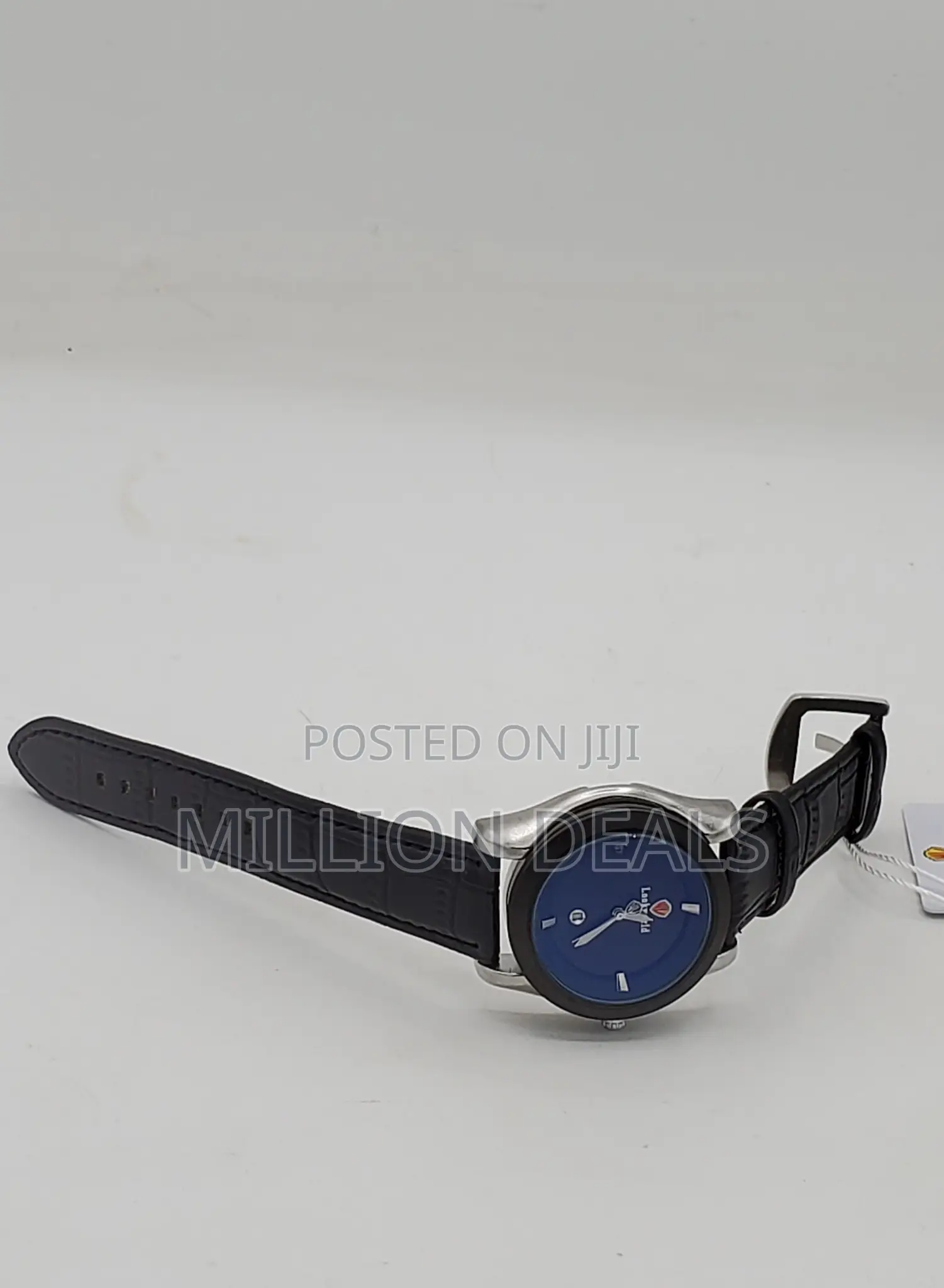 Black Leather Strap Women's Wrist Watch