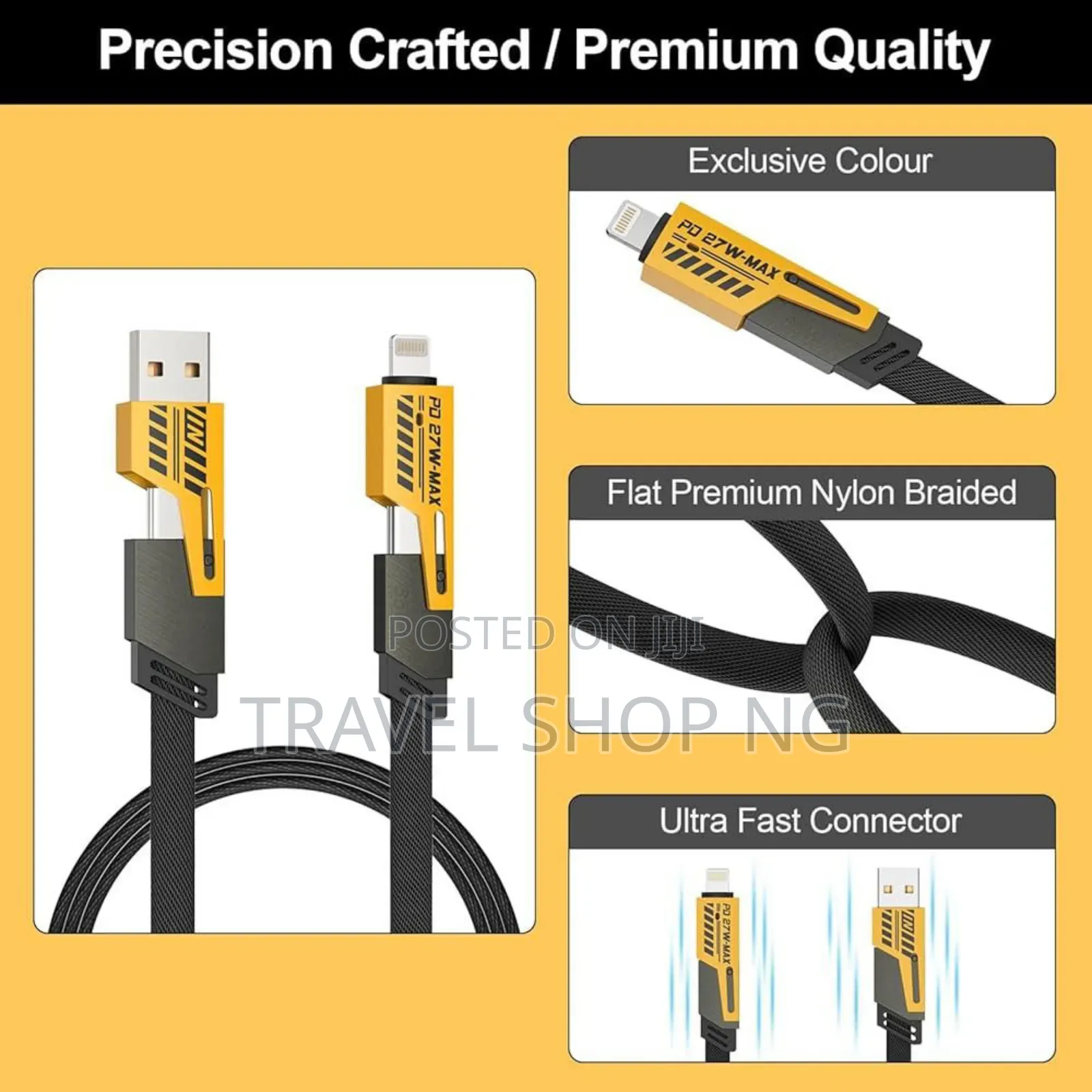 4 in 1 Fast Charging Cable Type C | Apple Samsung
