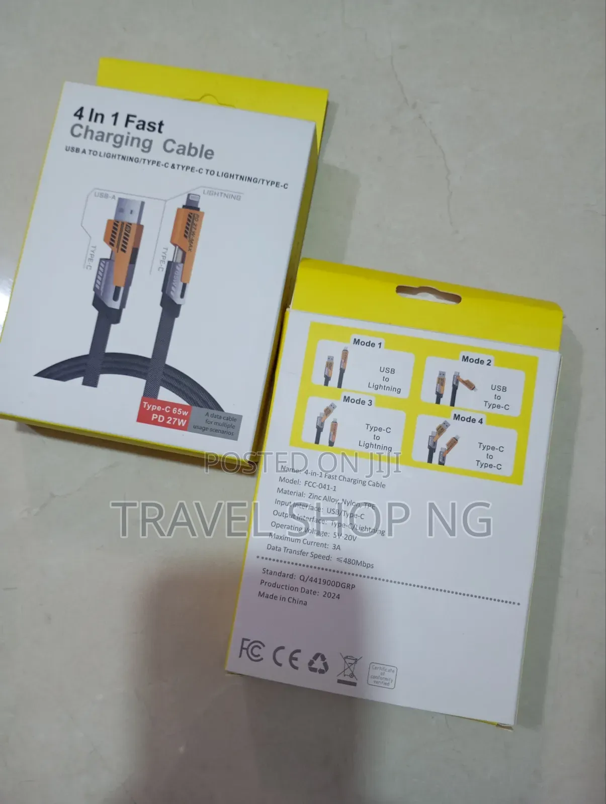 4 in 1 Fast Charging Cable Type C | Apple Samsung