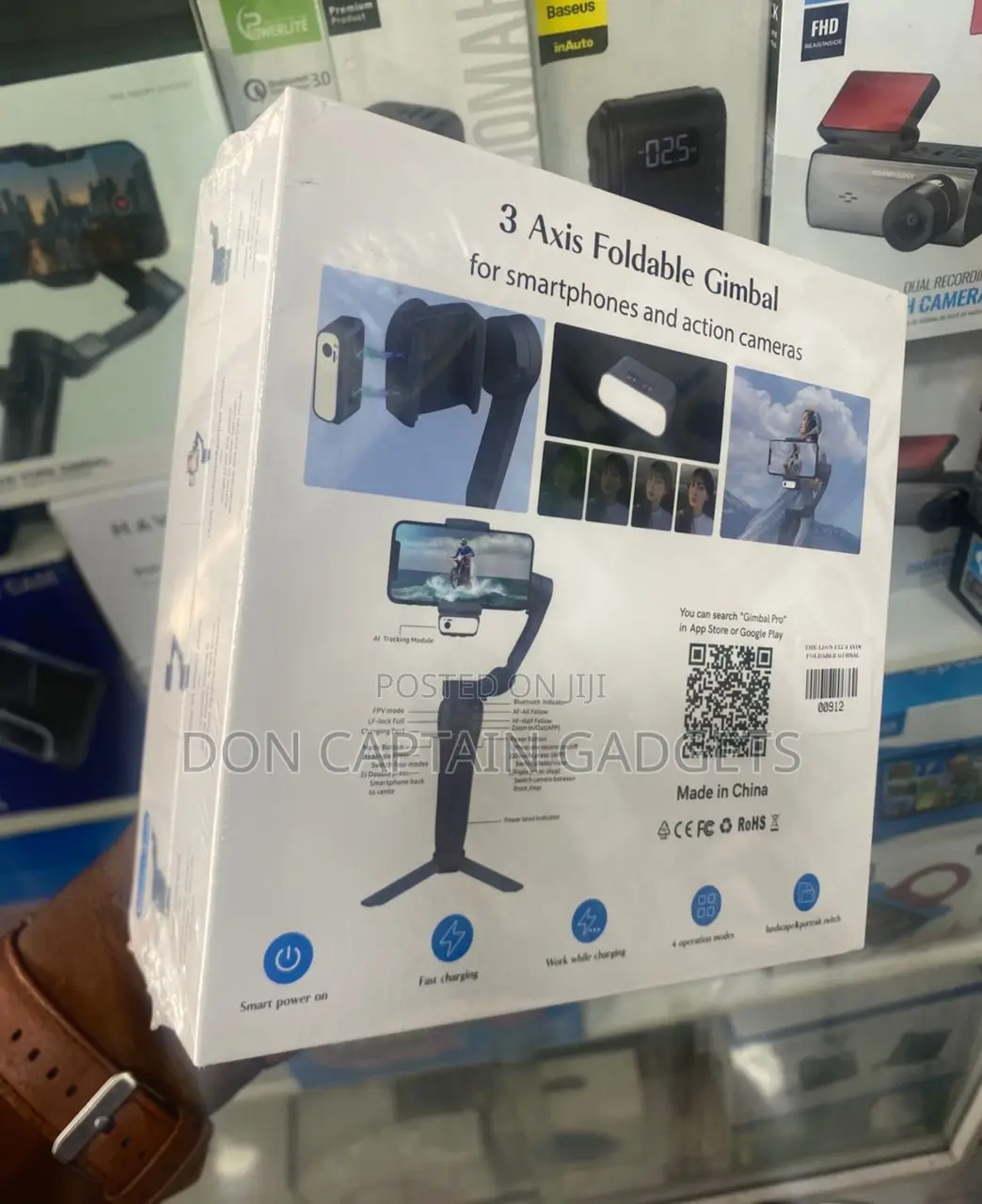 F12 3-Axis Foldable Gimbal With Ai Tracking