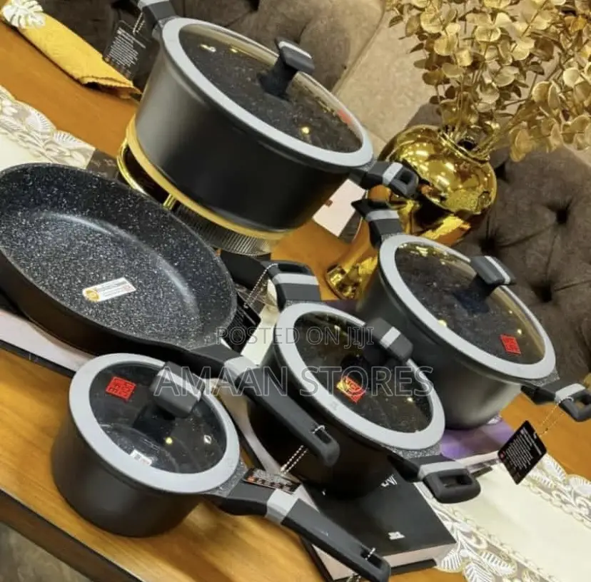 5pcs Granite Non- Stick Cookware Pots