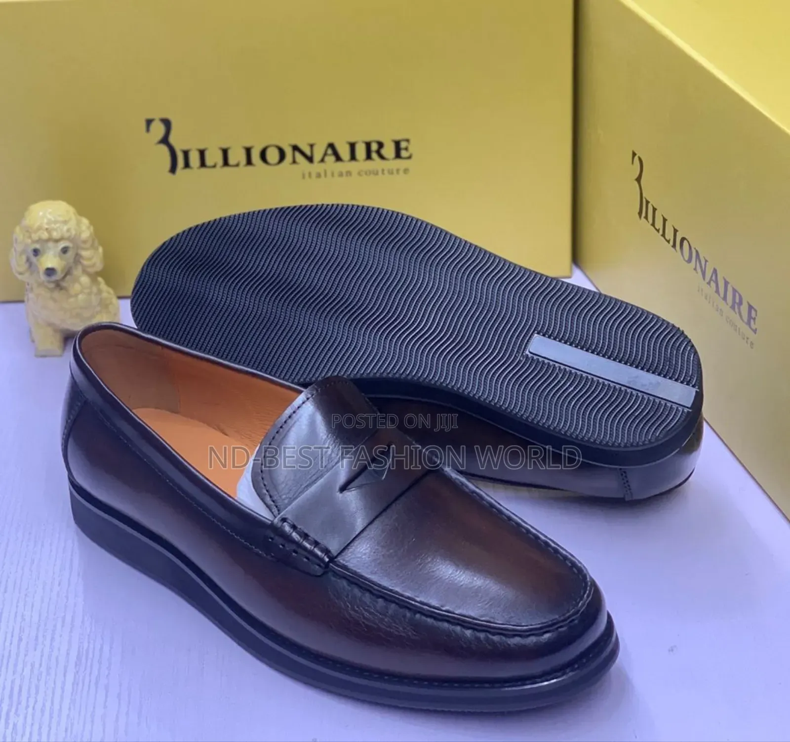 Billionaire Leather Flat Shoes