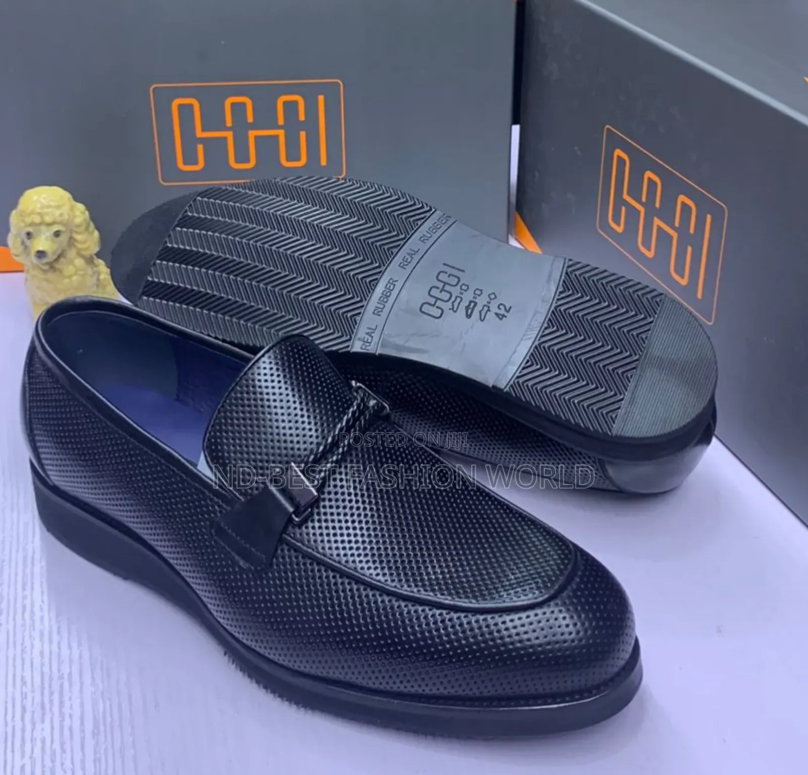 Oggi Black Leather Shoe