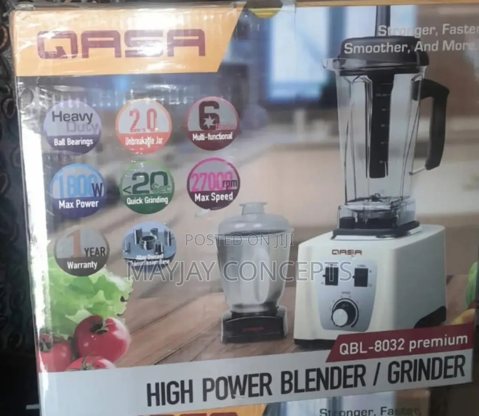 Qasa High Power Blender Grinder Premium-QBL-8032 Premium