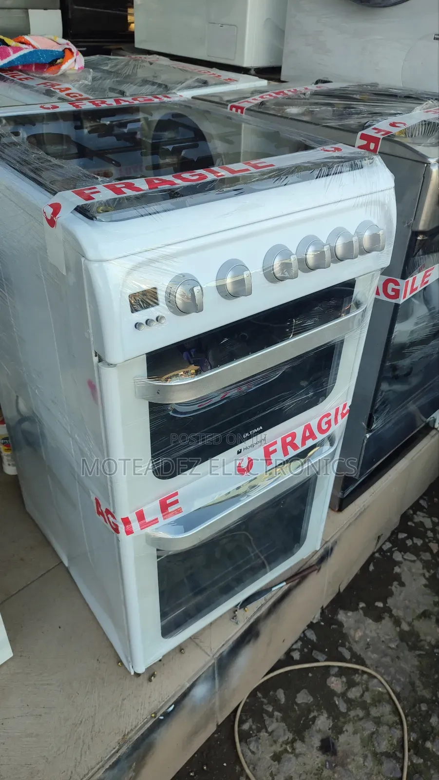 Uk Used Hotpoint 50by60 4burner Gas Cooker/Double Oven/Grill
