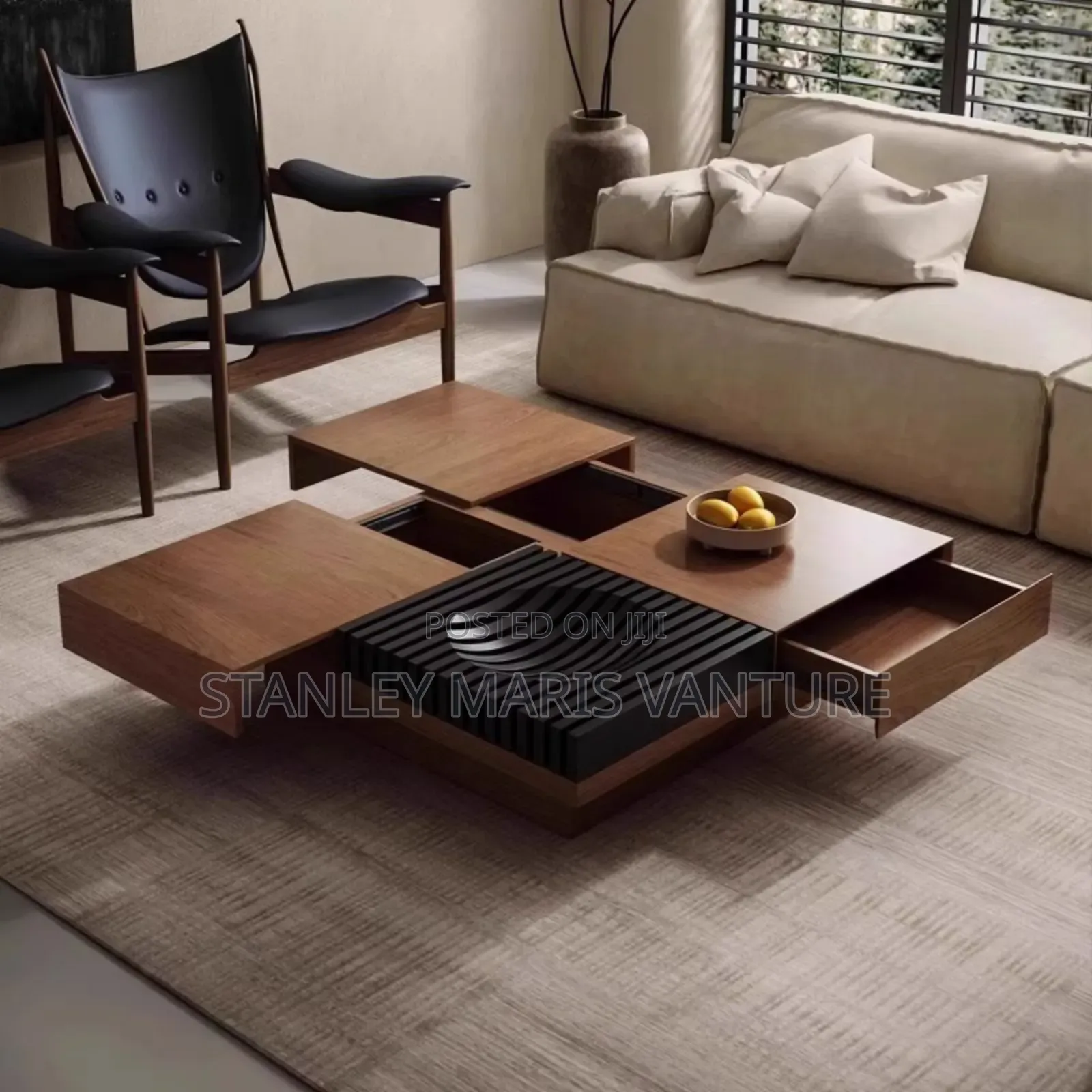 Turkish Wooden Center Extendable Center Table