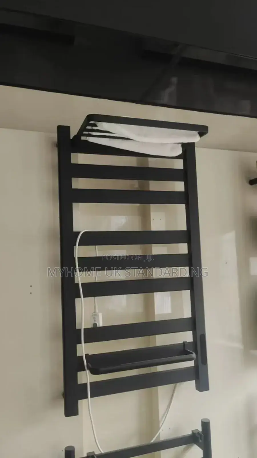 Premium Black Multiple Towel Rack With Warmer