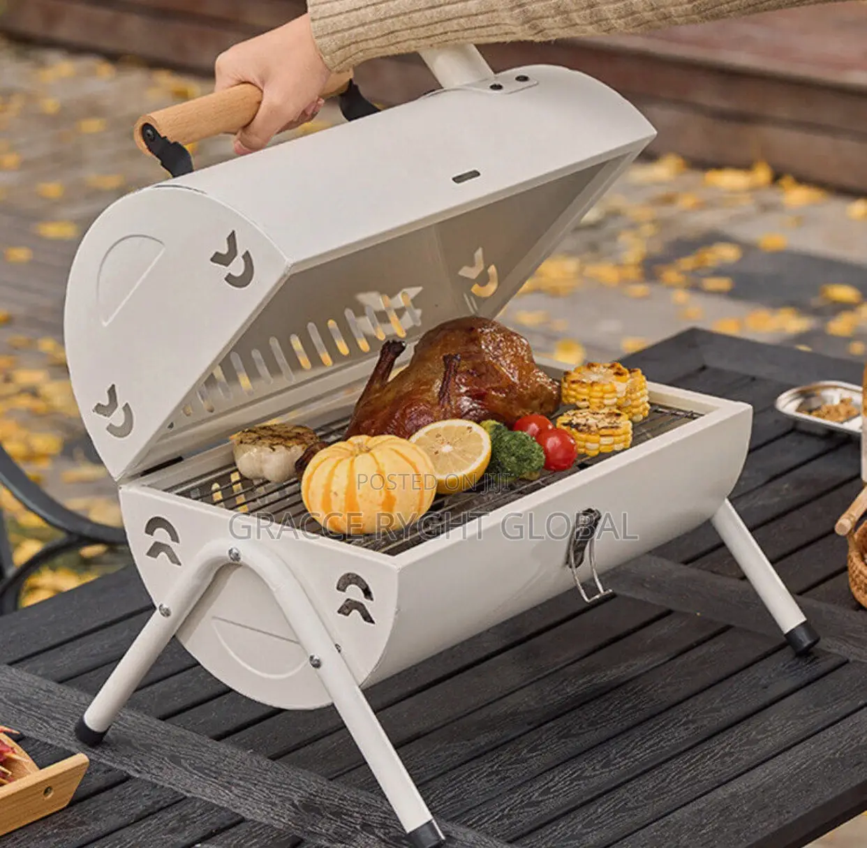 Multifunctional Out 2 Sided Charcoal Barbecue Grill