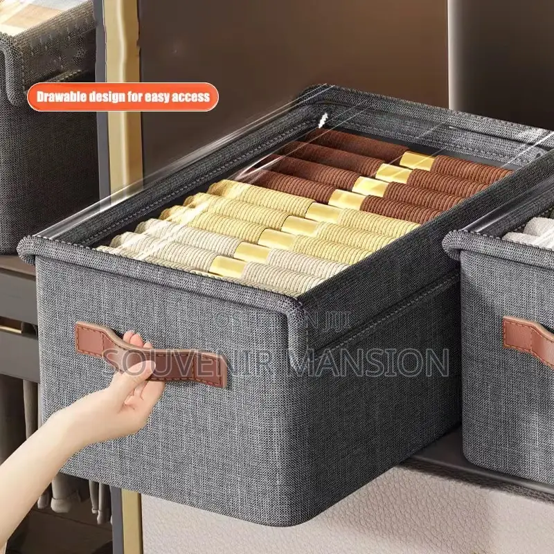 Foldable Wardrobe Storage Box With Cover