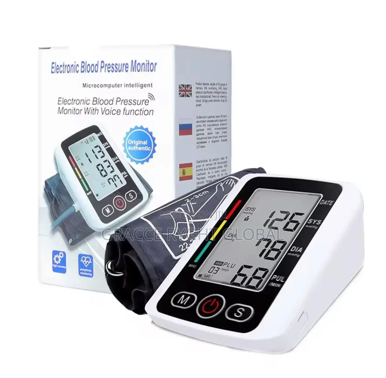 Electronic Blood Pressure Monitor With Voice Function