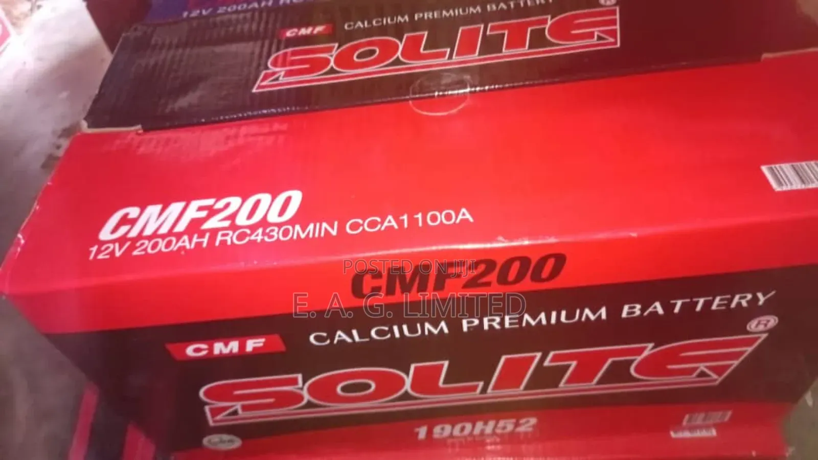 Solite Cmf200, 12v 200ah Original Battery, Made in Korea.