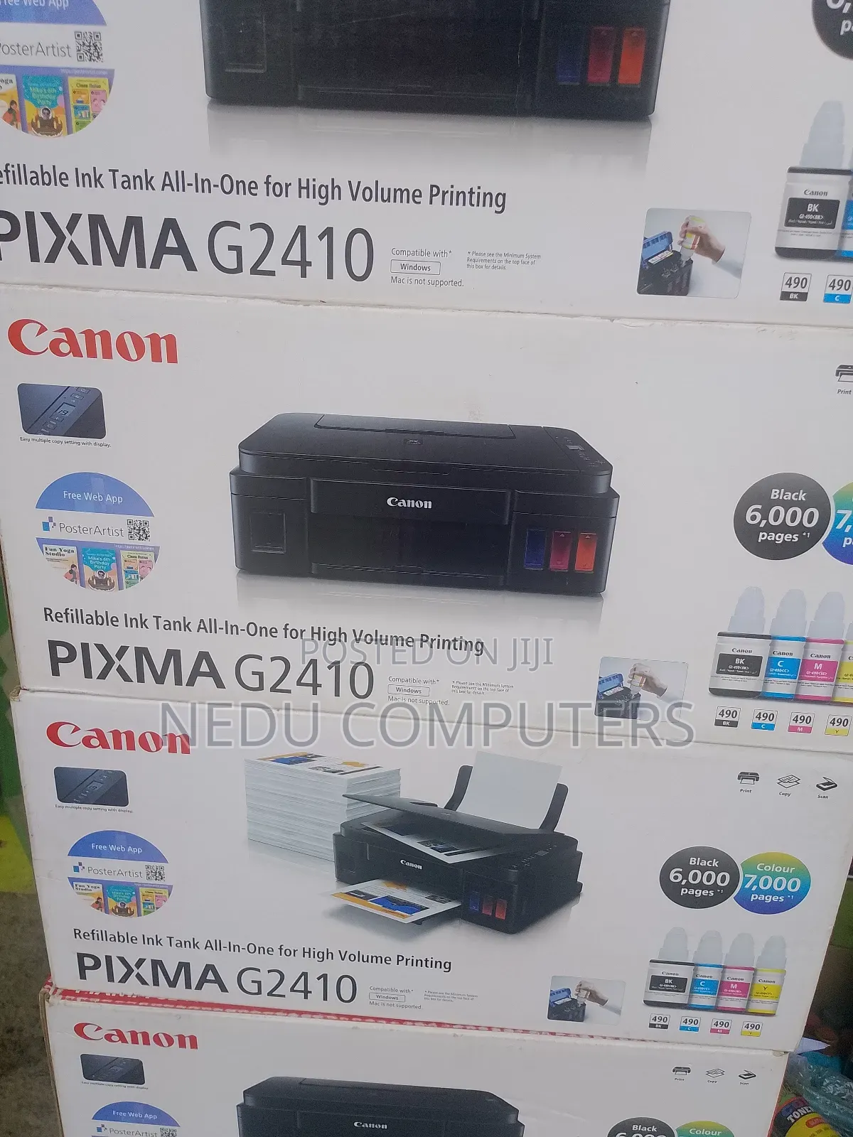Canon Ink Cart Pixma G2410 A4 Ink Tank All-in-One Printer