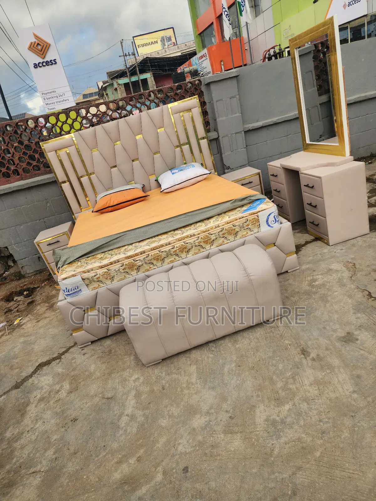 Quality Leather 6by6 Set of Bed.