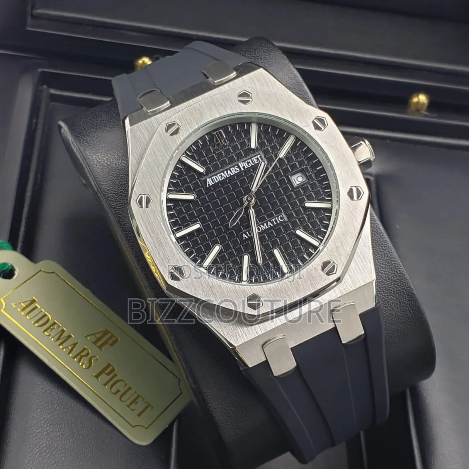 Original Audemars Piguet Black Dial Rubber Strap Watch