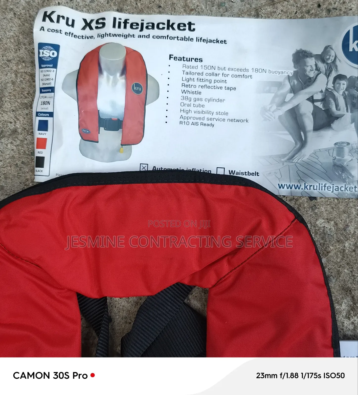 Automatic Life Jacket 150newton Kru Uk