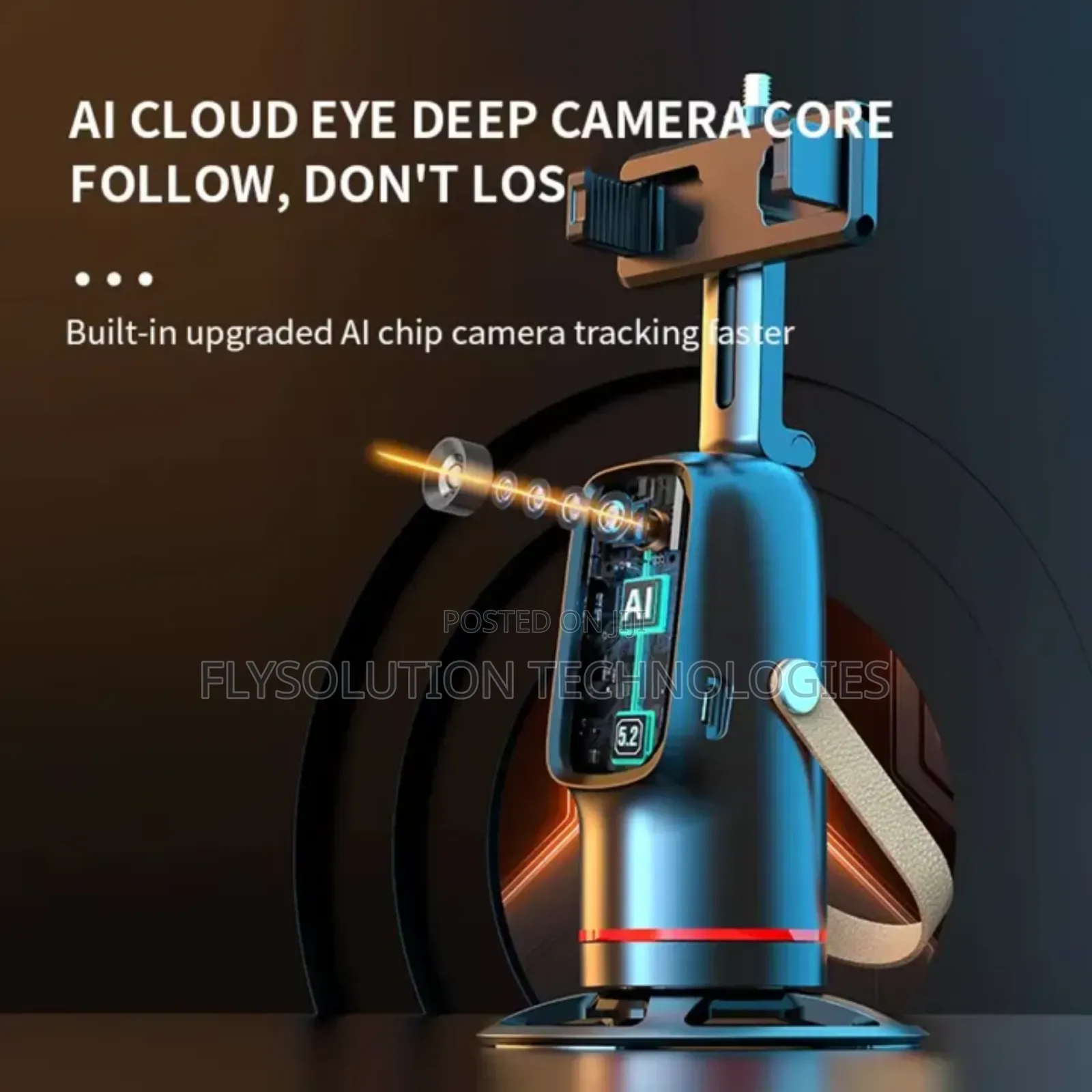 Q02 Auto Face Tracking Phone Holder 360° Rotation Camera