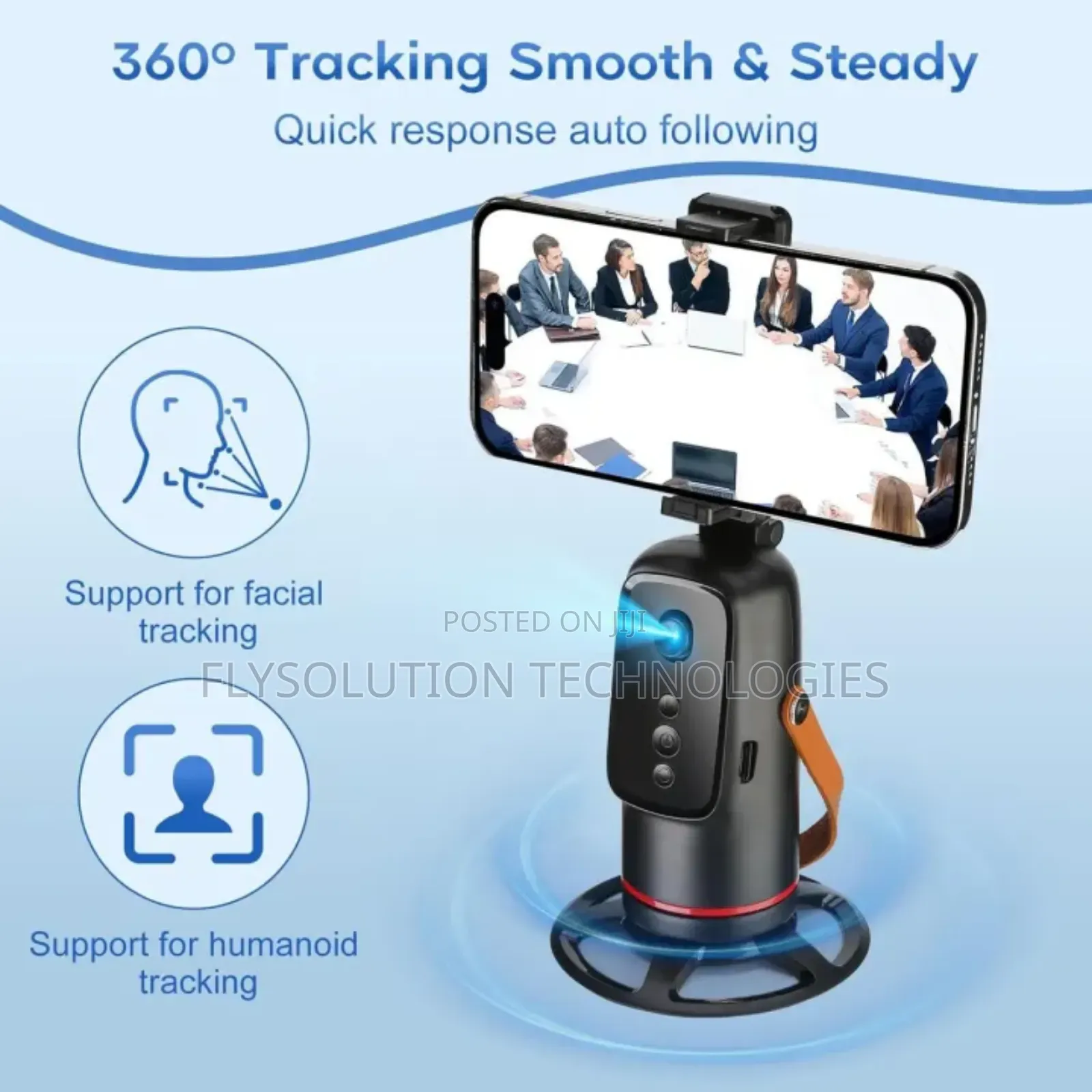 Q02 Auto Face Tracking Phone Holder 360° Rotation Camera