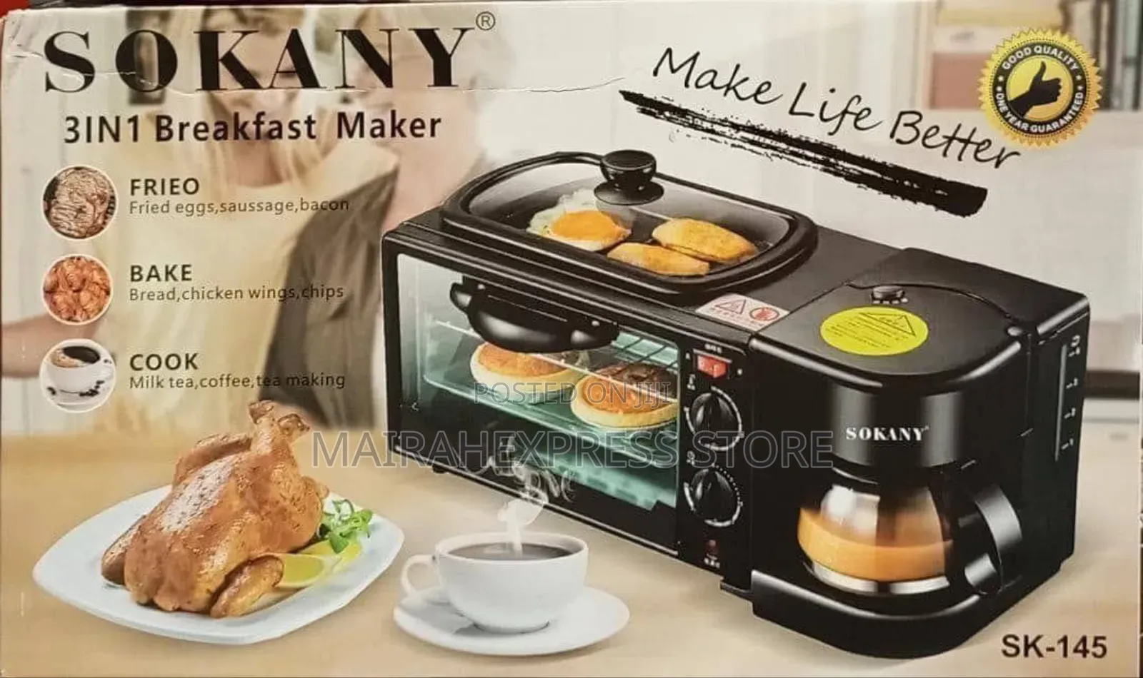 Sokany 3in1 Multifunction 1050watt Breakfast Maker
