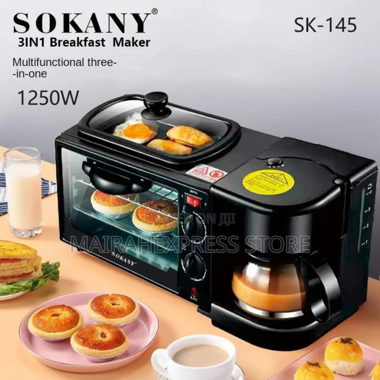 Sokany 3in1 Multifunction 1050watt Breakfast Maker