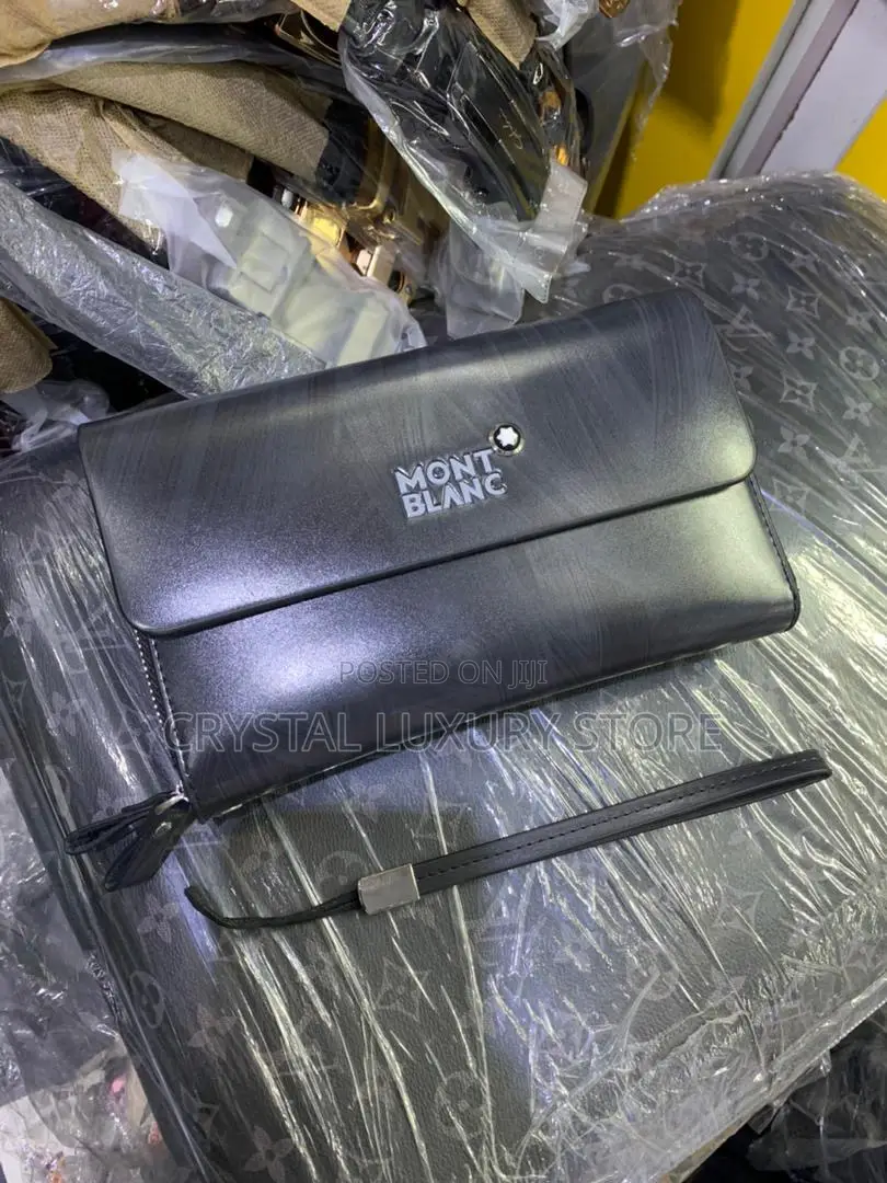 Mont Blanc Quality Luxury Men Genuine Leather Armpit Purse