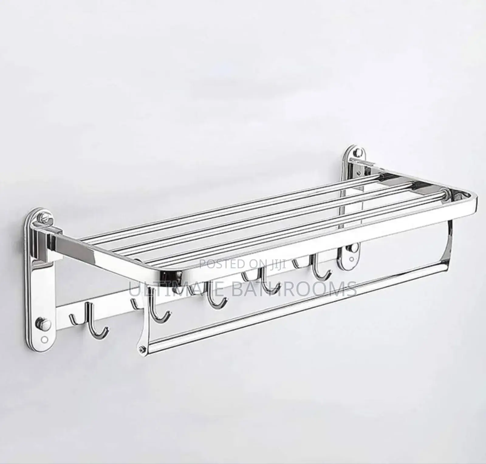 60cm Chrome Multiple Towel Rack With Hook