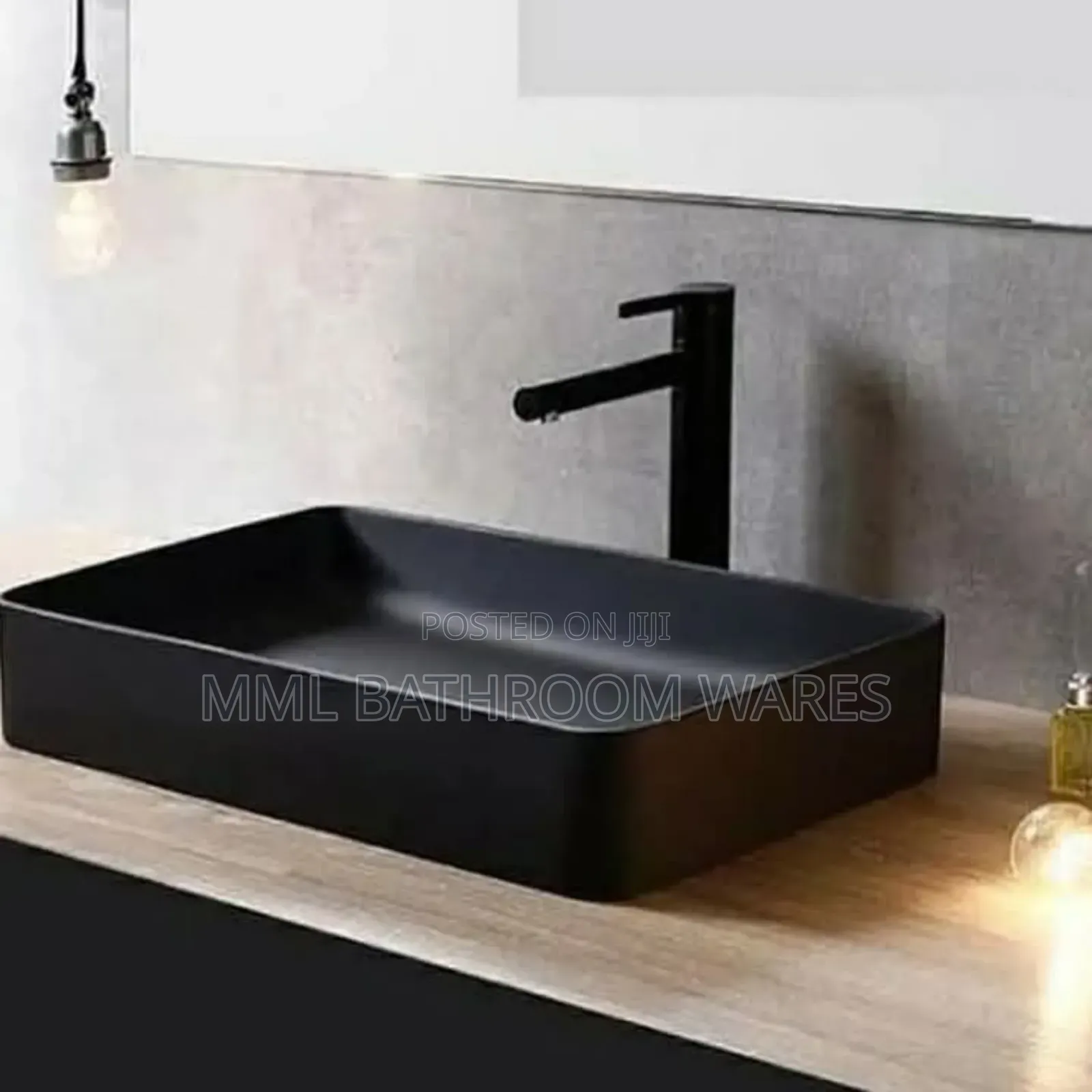 Modern Design Black Countertop Basin