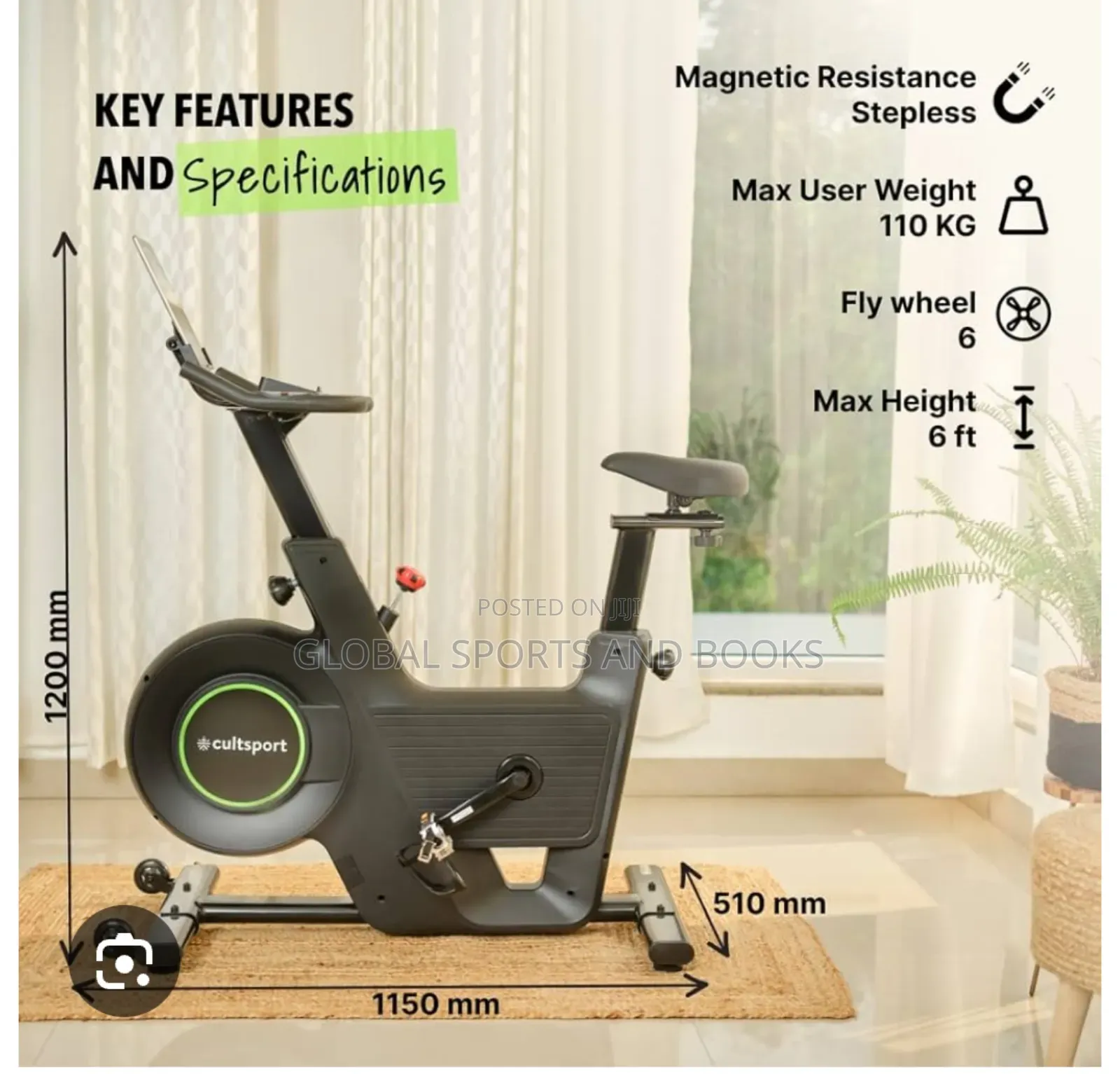 Commercial Magnetic Spin Bike