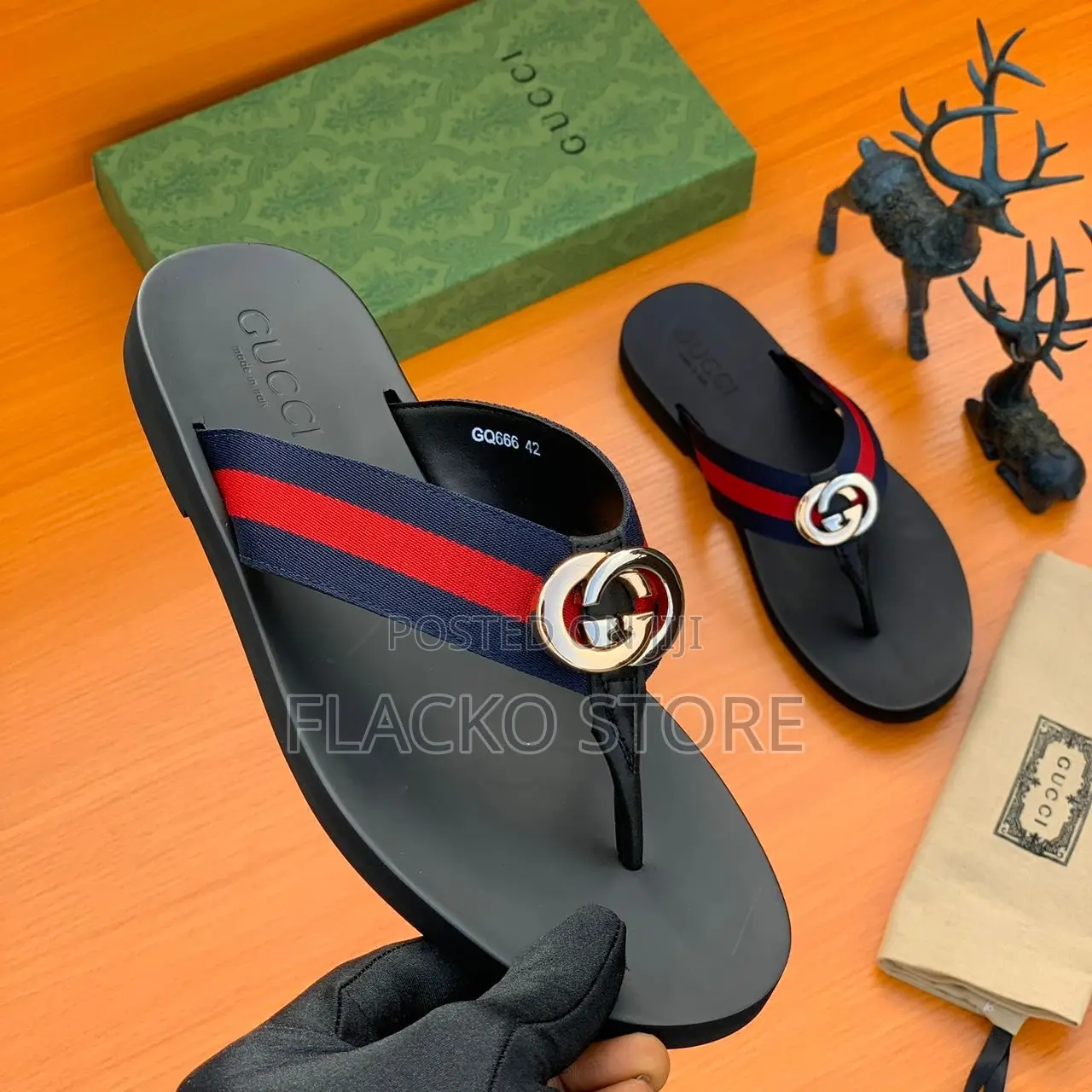 Original Gucci Leather Slip Ons