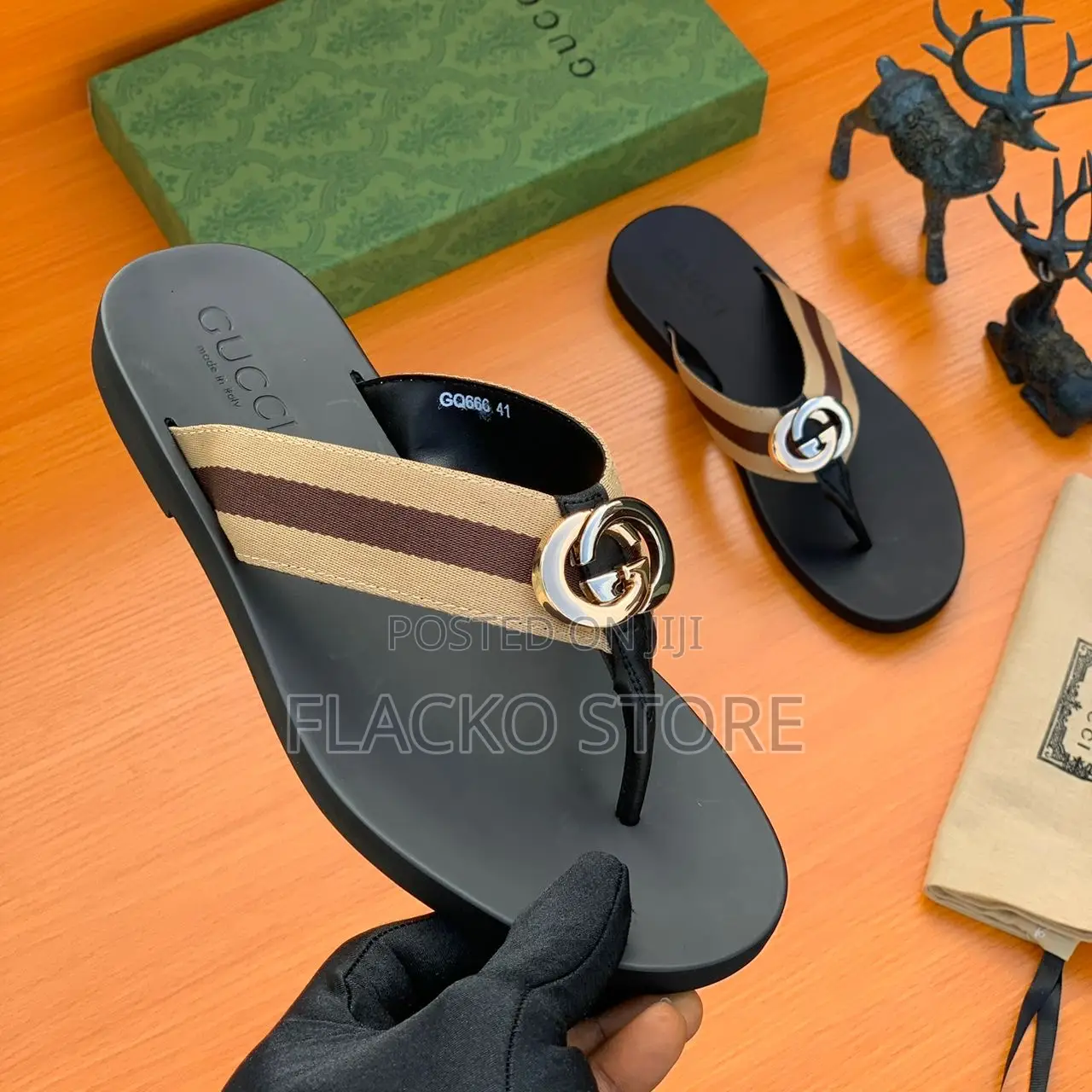 Original Gucci Leather Slip Ons