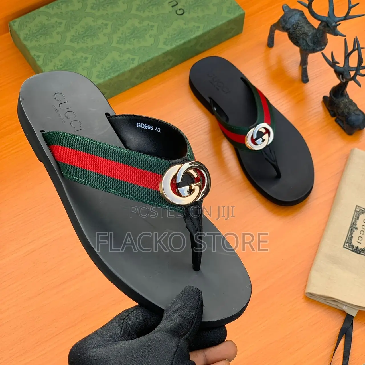 Original Gucci Leather Slip Ons
