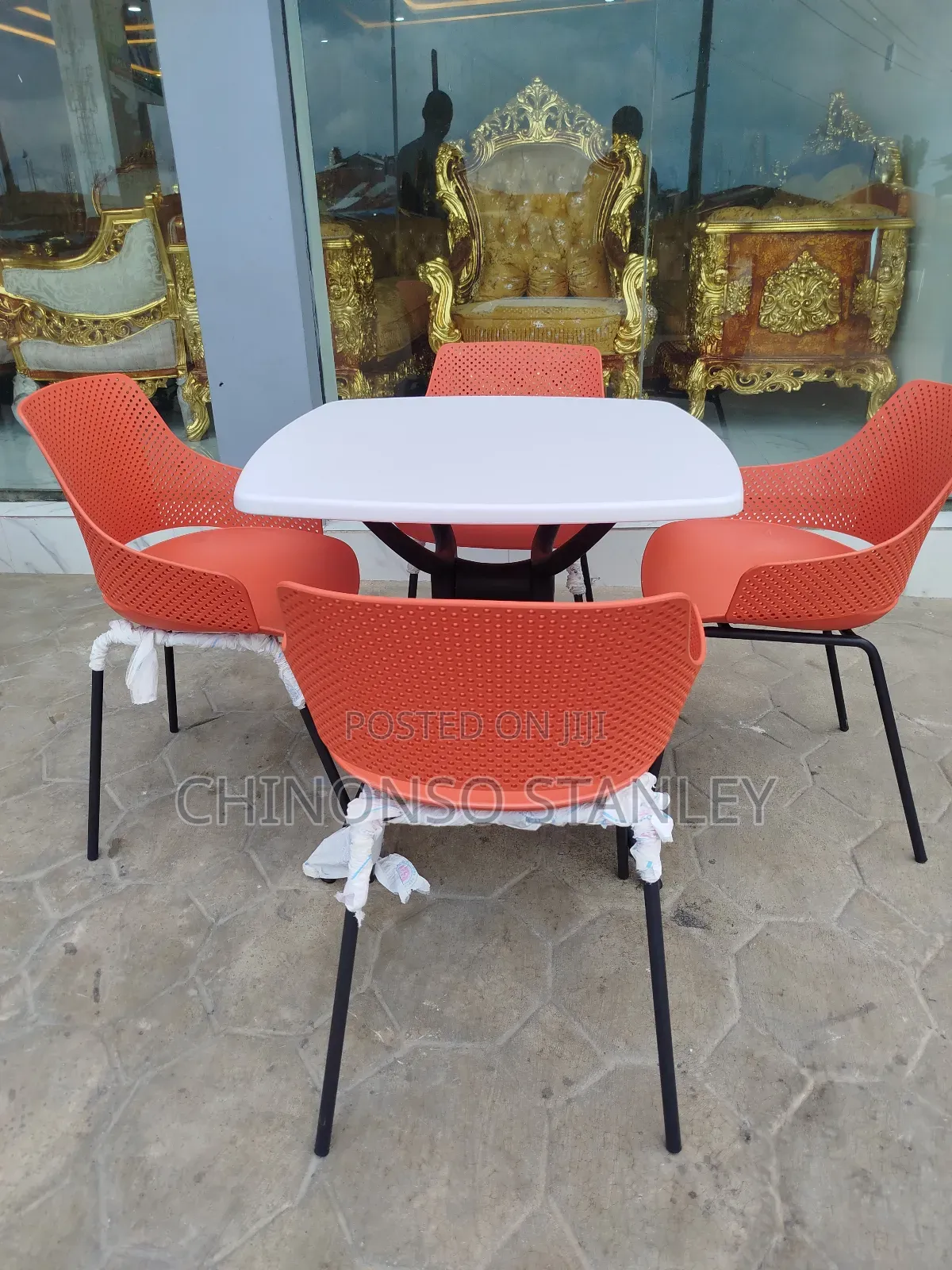 Restaurant Table and Chairs by 4 Seater