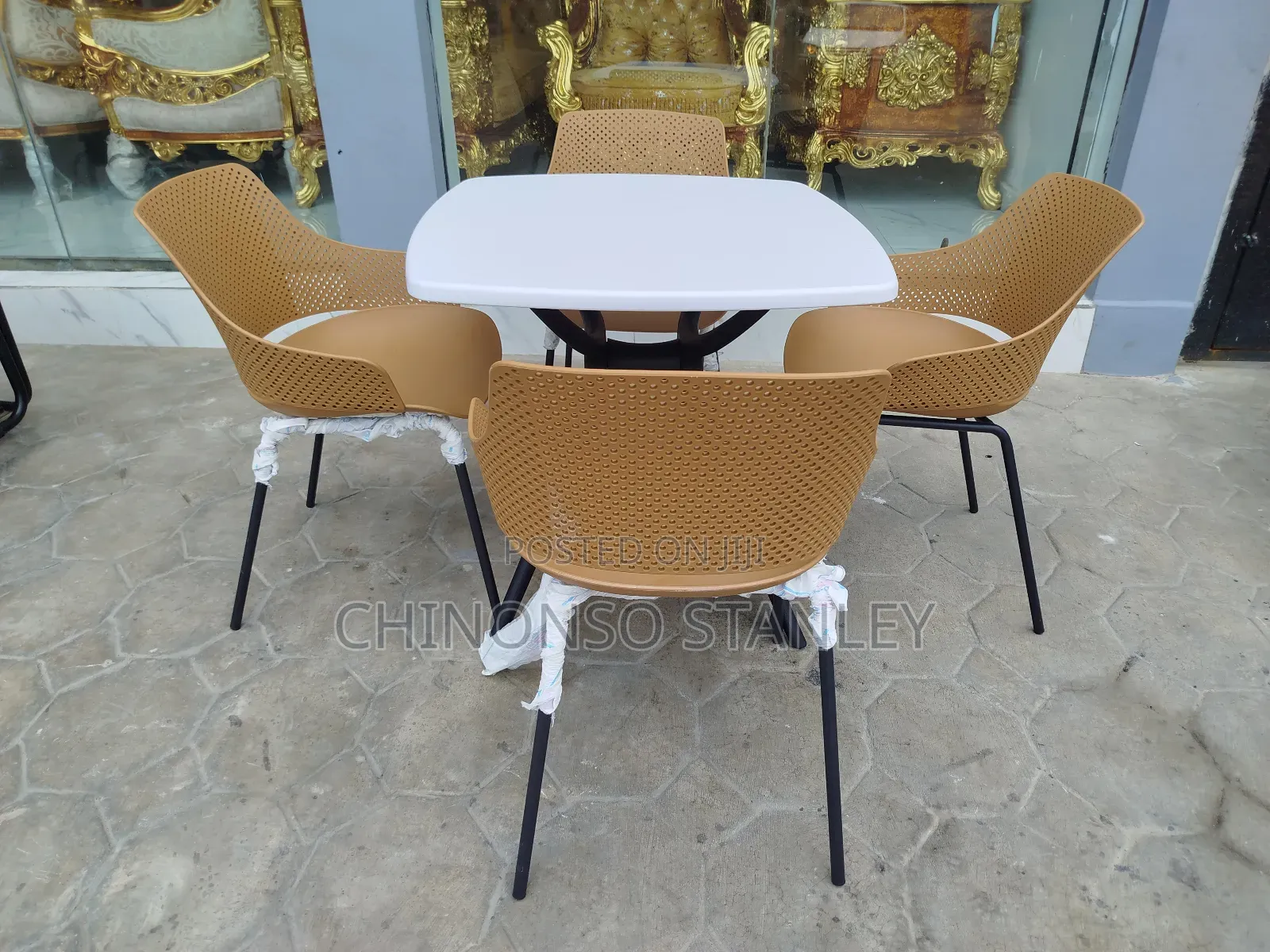 Restaurant Table and Chairs by 4 Seater