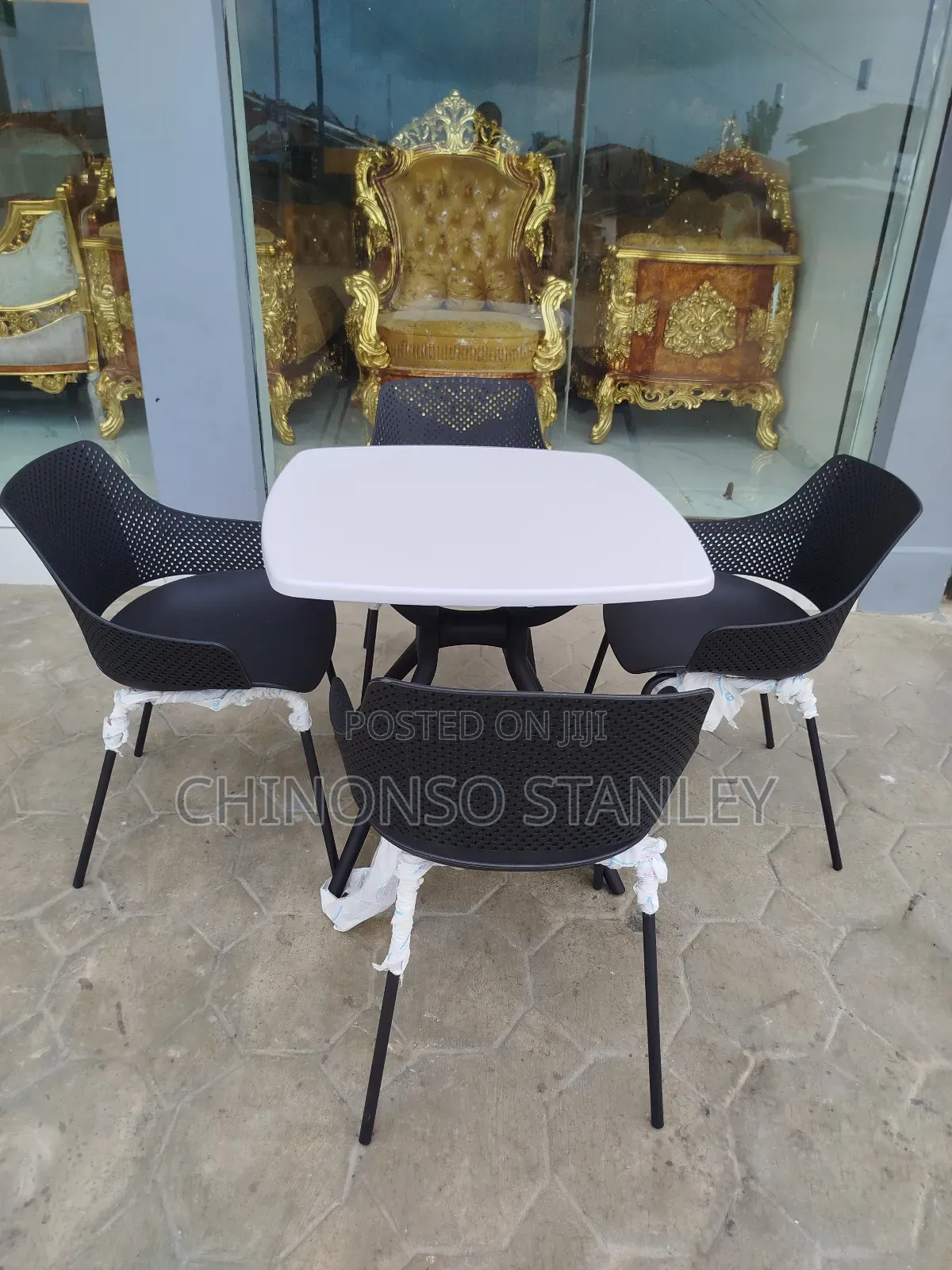 Restaurant Table and Chairs by 4 Seater
