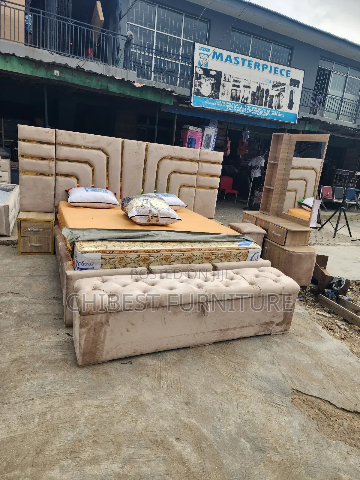 6by6 Bed Frame With Dresser, Side Drawers and Footrest