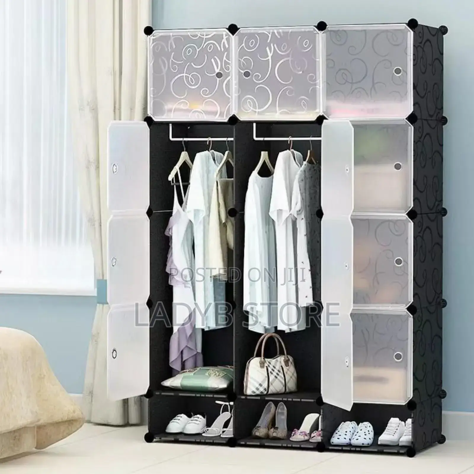 3partition Plastic Wardrobe