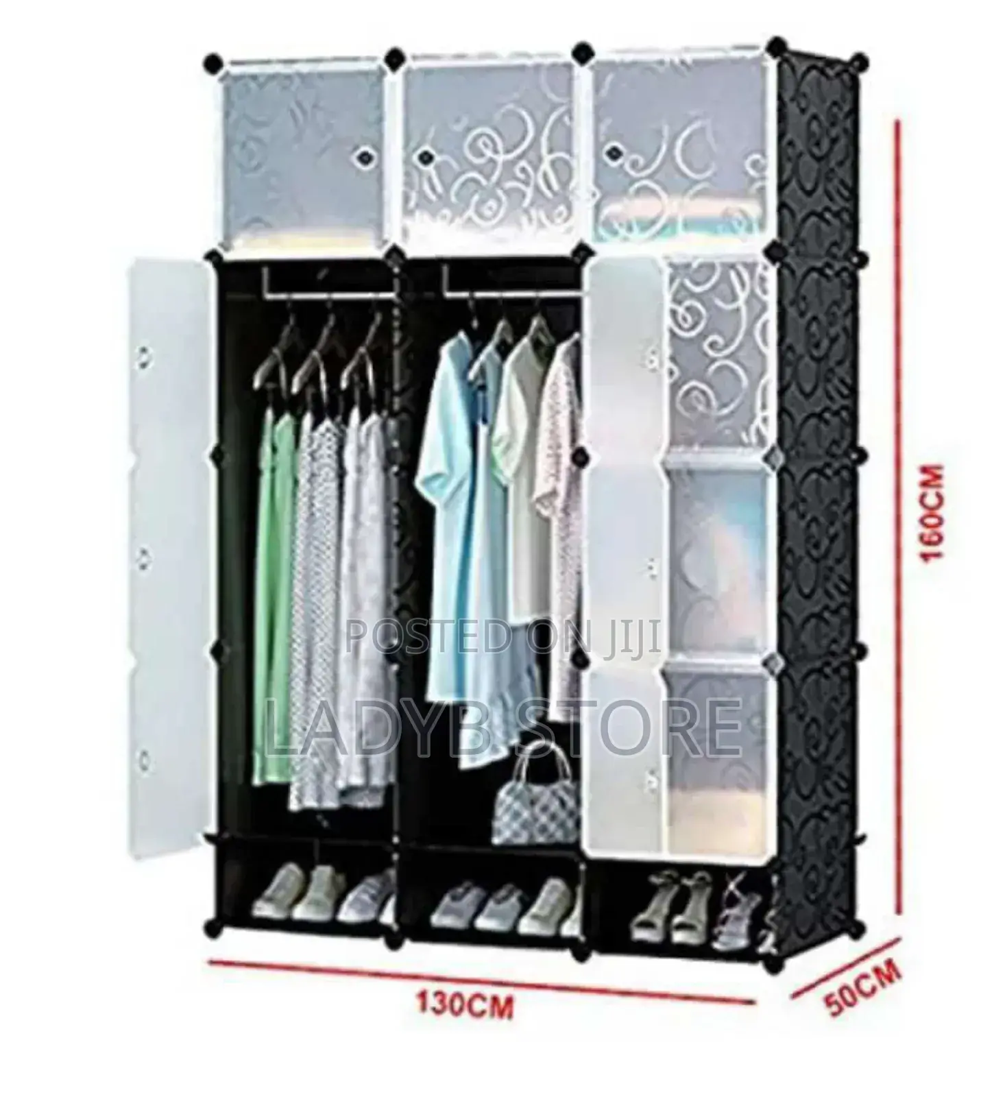3partition Plastic Wardrobe