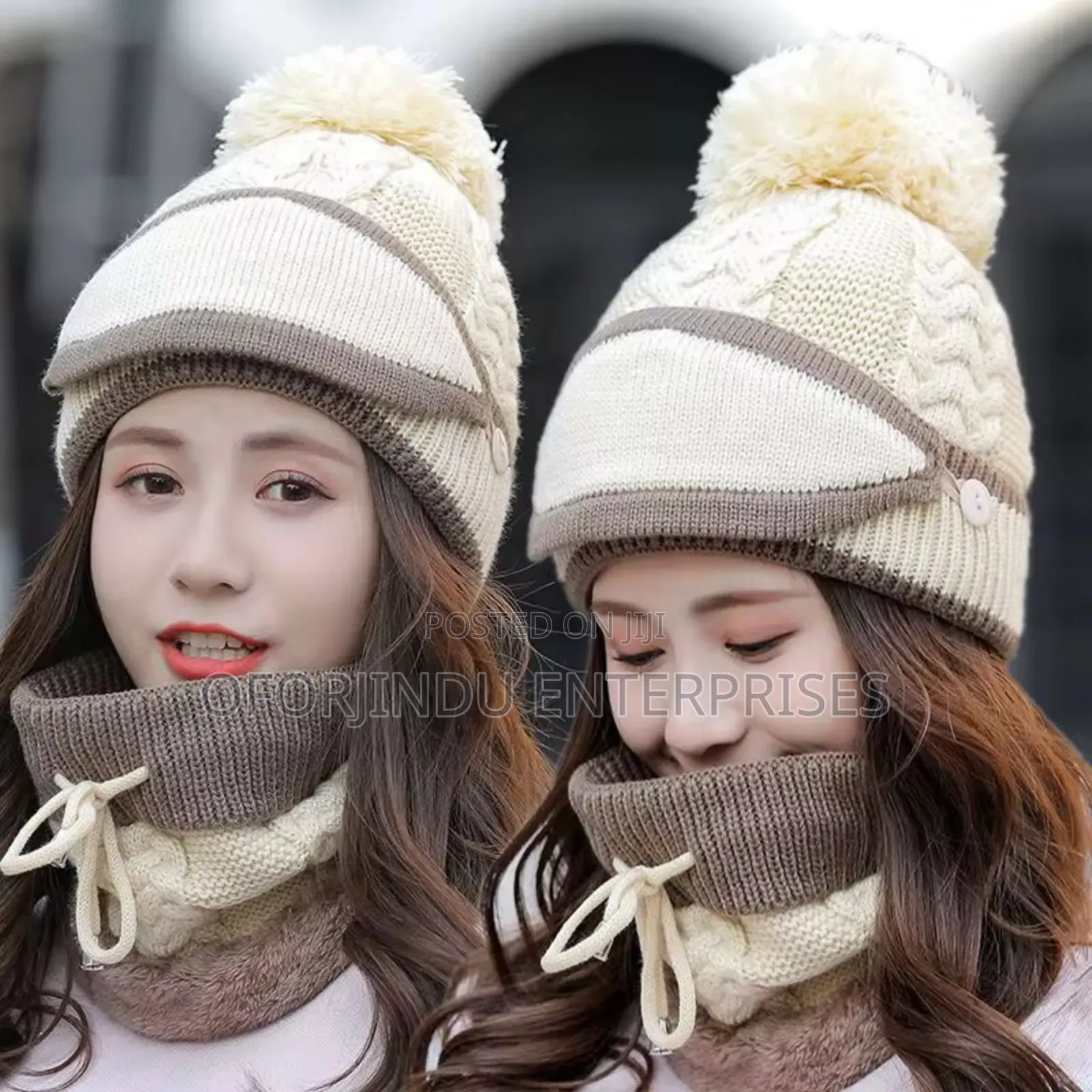 Winter Beanie Winter Hat And Scarf Mask Set Unisex